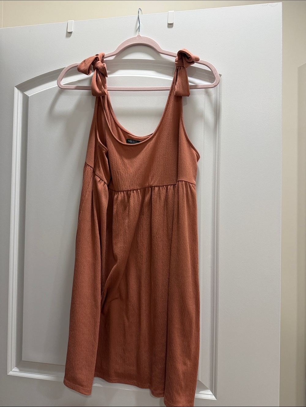 wild fable Rust Tie-Shoulder Mini Dress